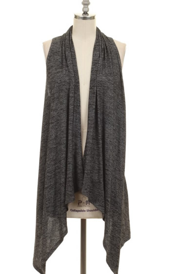 Knit Vest in Charcoal